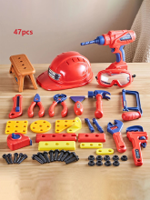 Mijn Hummeltje Kids Toolbox – Stoer & Leerzaam – Gereedschap Speelgoed 47 delige set | Educatief Speelgoed