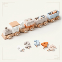 Mijn Hummeltje TrainCount –  Klassiek & Educatief – Houten Montessori Trein Getallen trein | Educatief Speelgoed