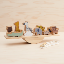 Mijn Hummeltje Wooden Forest Blocks – Creatief & Ontwikkeling – Houten Stapel Blokken Set Dieren in de dierentuin | Educatief Speelgoed
