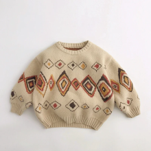 Mijn Hummeltje LittleRetro – Warm & Stijlvol – Gebreide Kindertrui met Diamantmotief 90 (2–3 jaar) | Educatief Speelgoed
