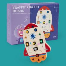 Mijn Hummeltje SmartSwitch – Montessori & Motorisch – LED Speelbord Raket | Educatief Speelgoed