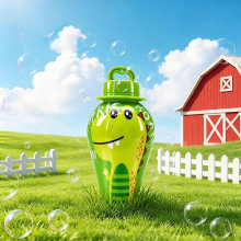 Mijn Hummeltje BubblePals – Vrolijk & Speels – Anti morsen Mini Bellenblaas met Dierendesign Groene Dino | Educatief Speelgoed