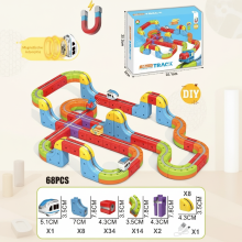 Mijn Hummeltje MagniTrack – Creatief & Elektrisch – Anti Gravity Elektrische Trein 68 stuks | Educatief Speelgoed