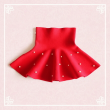 Mijn Hummeltje Girls Knitted Skirt – Comfort & Stijl – Kinder Rok Rood / Verspreide parels / 140 (6–7 jaar) | Educatief Speelgoed