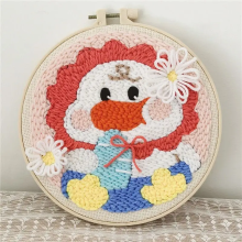 Mijn Hummeltje SoftLoop – Zacht & Creatief – DIY Punch Needle Thuisdecor Set Baby Eend | Educatief Speelgoed