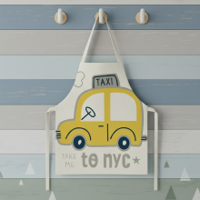 Mijn Hummeltje MiniChef™ – Speels & Vlekwerend – Kinder Schort S (2 5 jaar) / NYC Taxi | Educatief Speelgoed