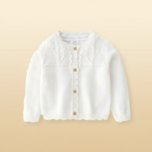 Mijn Hummeltje CozyCub – Comfortabel & Modieus – Gebreide Kinder Cardigan Sweater Sneeuwwit / 66 (0 3 maanden) | Educatief Speelgoed