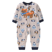 Mijn Hummeltje WarmBuddy – Schattig & Zacht – Baby Jumpsuit van Fleece met Cartoonprint Hond / 66 (3–6 maanden) | Educatief Speelgoed