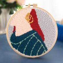 Mijn Hummeltje SoftLoop – Zacht & Creatief – DIY Punch Needle Thuisdecor Set Vrouw | Educatief Speelgoed