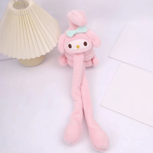 Mijn Hummeltje CozyEars – Zacht & Winddicht – Plush Oorwarmers met Beweegbare Oren Roze | Educatief Speelgoed