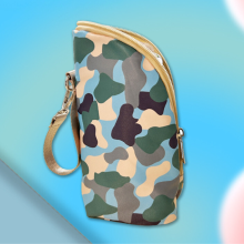 Mijn Hummeltje Nurtura – Warm & Onderweg – Draagbare Babyflessenwarmer Camo   Blauw   Rits | Educatief Speelgoed