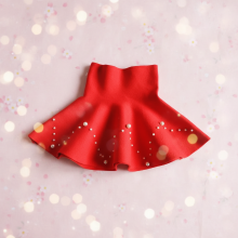 Mijn Hummeltje Girls Knitted Skirt – Comfort & Stijl – Kinder Rok Rood / Chevron Pearl / 110 (2–3 jaar) | Educatief Speelgoed