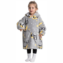 Mijn Hummeltje HappySnug – Schattig en comfortabel – Kinderdeken met capuchon One Size (1 3 jaar) / Panda | Educatief Speelgoed