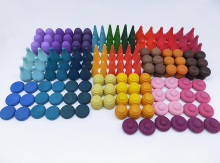 Mijn Hummeltje Rainbow Blocks™ – Creatief Kleurenplezier – Houten Kleuren Speelset 162 stuks | Educatief Speelgoed
