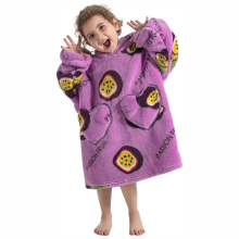 Mijn Hummeltje HappySnug – Schattig en comfortabel – Kinderdeken met capuchon One Size (1 3 jaar) / Passievrucht | Educatief Speelgoed