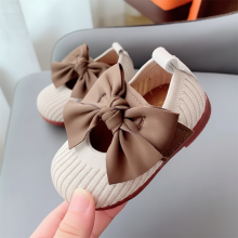 Mijn Hummeltje SweetBow – Lief & Praktisch – Gebreide Babyschoenen met Vlinderstrik Wit / 16 (6–9 maanden) | Educatief Speelgoed