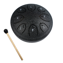 Mijn Hummeltje TinyHarmony – Compact & Muzikaal – 8 Noten Tongue Drum Zwart | Educatief Speelgoed