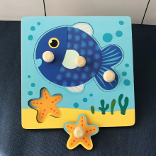 Mijn Hummeltje Clever Puzzle™   Slim Spelen   Houten Puzzel Vis | Educatief Speelgoed