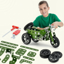 Mijn Hummeltje RaceBuilder – Cool & Creatief – Multi Shape Bouwkit Militaire motorfiets | Educatief Speelgoed