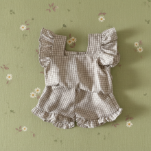Mijn Hummeltje Girls Ruffle Tee – Luchtig & Schattig – Kinder Kleding Set Koffie / 100 (3 jaar) | Educatief Speelgoed