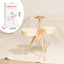 Mijn Hummeltje Kids Wooden Drum Toy – Muziek & Creatief – Drum Speelset Drumset | Educatief Speelgoed