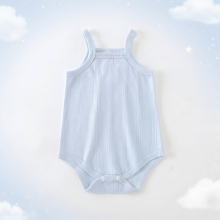 Mijn Hummeltje Summer Bodysuit – Luchtig & Comfort – Gebreide Baby Romper Blauw / 90 (12–18 maanden) / Witte knop | Educatief Speelgoed