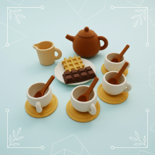 Mijn Hummeltje MiniBrew – Speels & Leerzaam – Siliconen Thee Set Theeset | Educatief Speelgoed