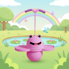 Mijn Hummeltje PlayLeap – Balans & Energie – Kikker Pogo Stick Roze / Zonder lichtjes | Educatief Speelgoed