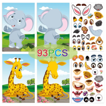 Mijn Hummeltje Funny Faces™ – Dierenpret & Plakplezier – Herbruikbaar Stickerboek Dier   93 Stickers | Educatief Speelgoed