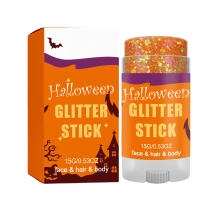 Mijn Hummeltje GlitterPop – Sprankelend & Feestelijk – Halloween Glitter Stick voor Gezicht, Haar en Lichaam Oranje | Educatief Speelgoed