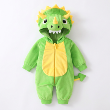 Mijn Hummeltje TinyDino – Warm & Speels – Baby Dieren Onesie met Dinosauruscapuchon Groen / 60 (1–3 maanden) | Educatief Speelgoed
