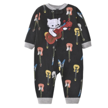 Mijn Hummeltje WarmBuddy – Schattig & Zacht – Baby Jumpsuit van Fleece met Cartoonprint Kat / 80 (9–12 maanden) | Educatief Speelgoed