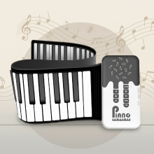 Mijn Hummeltje Roll up Piano Keyboard – Creatief & Leerzaam – Opvouwbare Piano Wit | Educatief Speelgoed