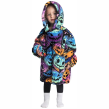 Mijn Hummeltje HappySnug – Schattig en comfortabel – Kinderdeken met capuchon One Size (1 3 jaar) / Pompoen | Educatief Speelgoed