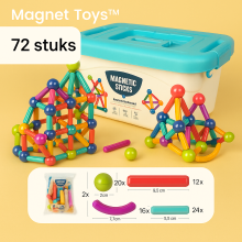 Mijn Hummeltje Magnet Toys™   Ontwikkel de creativiteit   Magnetische sticks 72 stuks | Educatief Speelgoed