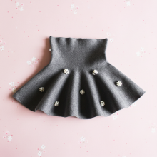 Mijn Hummeltje Girls Knitted Skirt – Comfort & Stijl – Kinder Rok Grijs / Parelbloesem / 140 (6–7 jaar) | Educatief Speelgoed