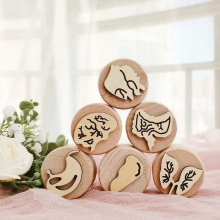 Mijn Hummeltje WoodStamp – Montessori & Creatief – 6 stuks Houten Kleistempels Orgel | Educatief Speelgoed