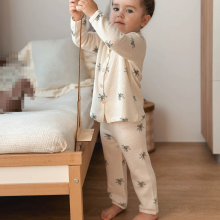 Mijn Hummeltje Mini Fashion™   Luchtig Katoen   Kinder Pyjama Beige   Wesp / 100 (3 jaar) | Educatief Speelgoed