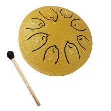 Mijn Hummeltje TinyHarmony – Compact & Muzikaal – 8 Noten Tongue Drum Goud | Educatief Speelgoed