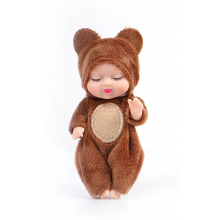 Mijn Hummeltje LittleDolly – Cute & Cozy – Baby Doll in a Cheerful Animal Costume Beer | Educatief Speelgoed