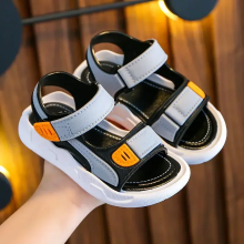 Mijn Hummeltje Summer Soft Sole – Comfort & Antislip – Kinder Sandalen Grijs Oranje / 26 (4–5 jaar 16 cm) | Educatief Speelgoed