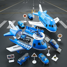Mijn Hummeltje MiniAirBase – Interactief & Educatief – Vliegveld Speelset Met Voertuigen Blauw | Educatief Speelgoed