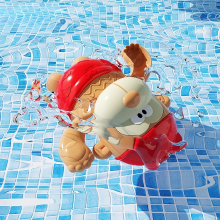 Mijn Hummeltje Clockwork Monkey Toy – Speels & Waterplezier – Opwindbaar Badspeeltje Rood | Educatief Speelgoed