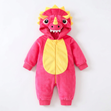 Mijn Hummeltje TinyDino – Warm & Speels – Baby Dieren Onesie met Dinosauruscapuchon Roze / 60 (1–3 maanden) | Educatief Speelgoed