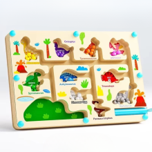 Mijn Hummeltje Learning Labyrinth™ – Hand  en oogcoördinatie – Magnetisch speelbord Dinosaurus | Educatief Speelgoed