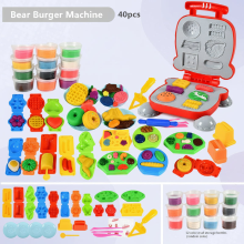 Mijn Hummeltje PlayDough Fun – Speels & Creatief – DIY Klei Speelset Hamburger maker   12 kleuren   40 stuks | Educatief Speelgoed