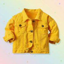 Mijn Hummeltje Candy Color Spijkerjas – Lichtgewicht Denim Jacket voor Kinderen Geel / 90 (18–24 maanden) | Educatief Speelgoed