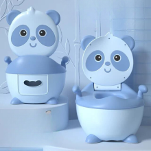 Mijn Hummeltje Panda Potty™   Handig voor vakantie   Kinder toilet Blauw / Harde bril | Educatief Speelgoed