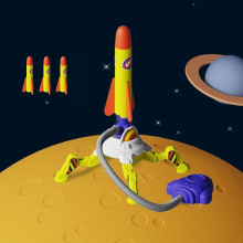 Mijn Hummeltje Air Rocket   Spring & Lanceer   Raket Speelgoed Enkel / Nee | Educatief Speelgoed