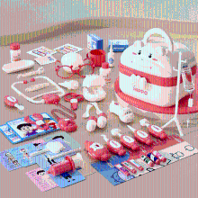 Mijn Hummeltje Hippo Doctors Set™   Mini Dokters in Actie   Speelgoed Doktersset 58 stuks / Rood | Educatief Speelgoed